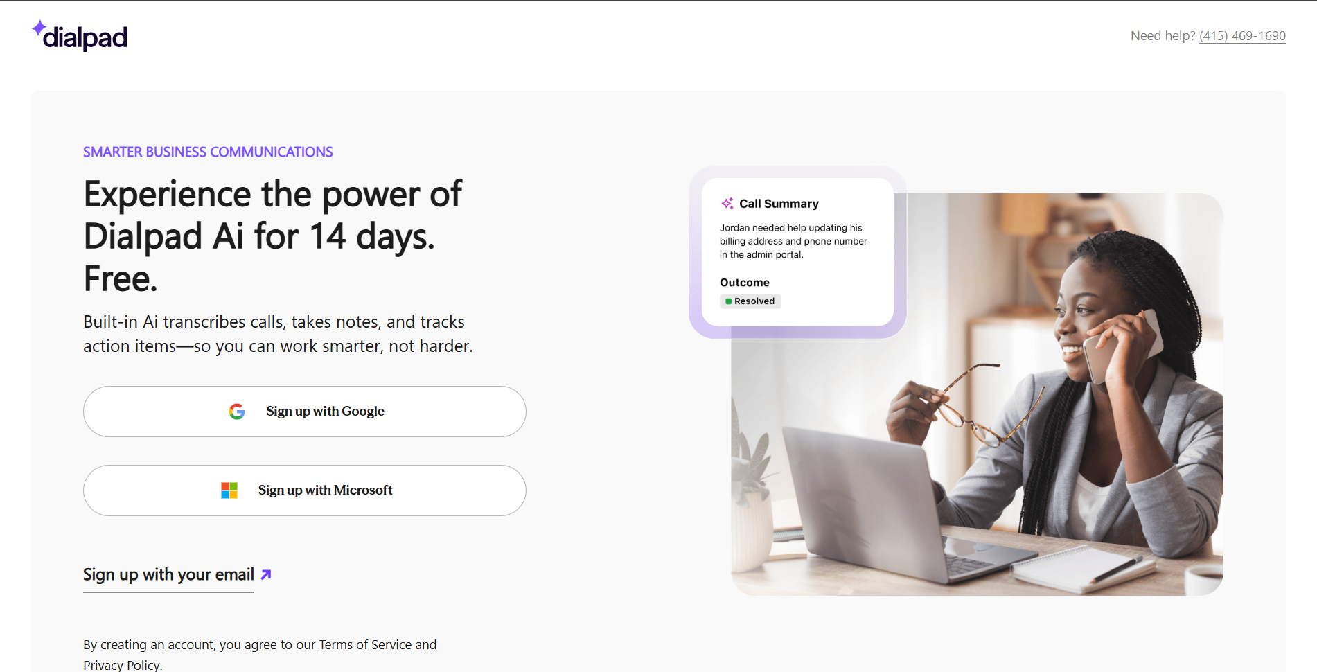 Dialpad Registration Button